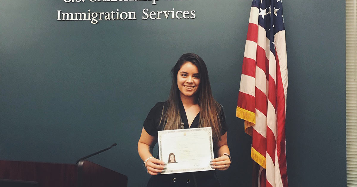 Maria Ruiz, awarded U.S. citizenship