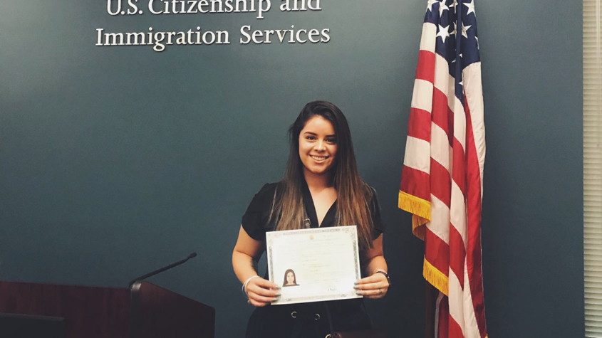 Maria Ruiz, awarded U.S. citizenship