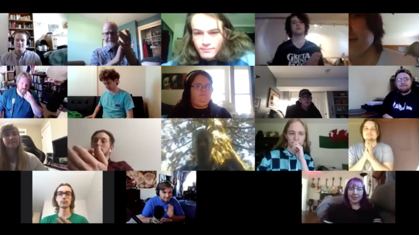 Virtual meeting of SOU Percussion Ensemble