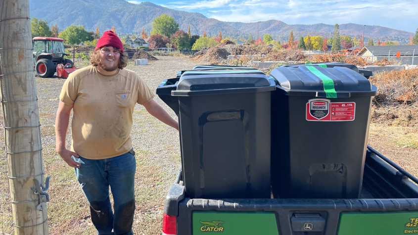pre-consumer waste is composted at The Farm at SOU